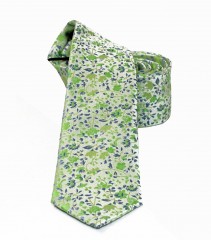                    NM slim szövött nyakkendő - Zöld virágos 